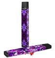 Skin Decal Wrap 2 Pack for Juul Vapes Abstract Floral Purple JUUL NOT INCLUDED