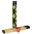 Skin Decal Wrap 2 Pack for Juul Vapes Abstract Floral Yellow JUUL NOT INCLUDED