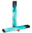 Skin Decal Wrap 2 Pack for Juul Vapes Bokeh Squared Neon Teal JUUL NOT INCLUDED