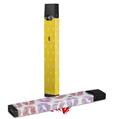 Skin Decal Wrap 2 Pack for Juul Vapes Hearts Yellow On White JUUL NOT INCLUDED