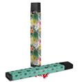 Skin Decal Wrap 2 Pack for Juul Vapes Beach Flowers 02 White JUUL NOT INCLUDED