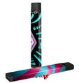 Skin Decal Wrap 2 Pack for Juul Vapes Black Waves Neon Teal Hot Pink JUUL NOT INCLUDED