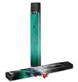 Skin Decal Wrap 2 Pack for Juul Vapes Binary Rain Teal JUUL NOT INCLUDED