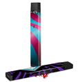 Skin Decal Wrap 2 Pack for Juul Vapes Two Tone Waves Neon Teal Hot Pink JUUL NOT INCLUDED