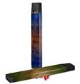 Skin Decal Wrap 2 Pack for Juul Vapes Exotic Wood Waterfall Bubinga Burst Neon Blue JUUL NOT INCLUDED