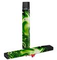 Skin Decal Wrap 2 Pack compatible with Juul Vapes Liquid Metal Chrome Neon Green JUUL NOT INCLUDED