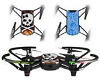 Skin Decal Wrap 2 Pack for DJI Ryze Tello Drone Rainbow Plaid Skull DRONE NOT INCLUDED