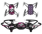 Skin Decal Wrap 2 Pack for DJI Ryze Tello Drone Splatter Girly Skull DRONE NOT INCLUDED
