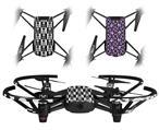 Skin Decal Wrap 2 Pack for DJI Ryze Tello Drone Skull Checkerboard DRONE NOT INCLUDED