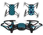 Skin Decal Wrap 2 Pack for DJI Ryze Tello Drone Checkers Blue DRONE NOT INCLUDED