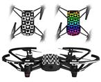 Skin Decal Wrap 2 Pack for DJI Ryze Tello Drone Hearts And Stars Black and White DRONE NOT INCLUDED