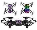 Skin Decal Wrap 2 Pack for DJI Ryze Tello Drone Purple Hearts And Stars DRONE NOT INCLUDED