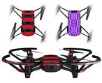 Skin Decal Wrap 2 Pack for DJI Ryze Tello Drone Skull Stripes Red DRONE NOT INCLUDED