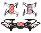 Skin Decal Wrap 2 Pack for DJI Ryze Tello Drone Kearas Polka Dots Pink On Cream DRONE NOT INCLUDED