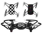 Skin Decal Wrap 2 Pack for DJI Ryze Tello Drone Kearas Polka Dots White And Black DRONE NOT INCLUDED