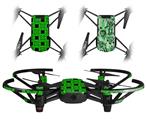 Skin Decal Wrap 2 Pack for DJI Ryze Tello Drone Criss Cross Green DRONE NOT INCLUDED