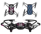Skin Decal Wrap 2 Pack for DJI Ryze Tello Drone Skull Butterfly DRONE NOT INCLUDED
