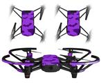 Skin Decal Wrap 2 Pack for DJI Ryze Tello Drone Deathrock Bats Purple DRONE NOT INCLUDED