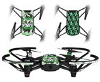 Skin Decal Wrap 2 Pack for DJI Ryze Tello Drone Cartoon Skull Green DRONE NOT INCLUDED