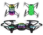 Skin Decal Wrap 2 Pack for DJI Ryze Tello Drone Cartoon Skull Rainbow DRONE NOT INCLUDED