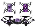 Skin Decal Wrap 2 Pack for DJI Ryze Tello Drone Scene Kid Sketches Purple DRONE NOT INCLUDED