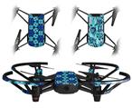 Skin Decal Wrap 2 Pack for DJI Ryze Tello Drone Daisies Blue DRONE NOT INCLUDED