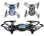 Skin Decal Wrap 2 Pack for DJI Ryze Tello Drone Bokeh Hex Blue DRONE NOT INCLUDED