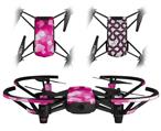 Skin Decal Wrap 2 Pack for DJI Ryze Tello Drone Bokeh Squared Hot Pink DRONE NOT INCLUDED
