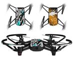Skin Decal Wrap 2 Pack for DJI Ryze Tello Drone Baja 0018 Neon Teal DRONE NOT INCLUDED