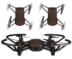 Skin Decal Wrap 2 Pack for DJI Ryze Tello Drone Folder Doodles Chocolate Brown DRONE NOT INCLUDED