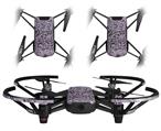 Skin Decal Wrap 2 Pack for DJI Ryze Tello Drone Folder Doodles Lavender DRONE NOT INCLUDED
