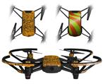 Skin Decal Wrap 2 Pack for DJI Ryze Tello Drone Folder Doodles Orange DRONE NOT INCLUDED