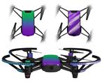 Skin Decal Wrap 2 Pack for DJI Ryze Tello Drone Faded Dots Purple Green DRONE NOT INCLUDED