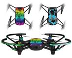Skin Decal Wrap 2 Pack for DJI Ryze Tello Drone Cute Rainbow Monsters DRONE NOT INCLUDED