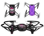 Skin Decal Wrap 2 Pack for DJI Ryze Tello Drone Pink Bow Skull DRONE NOT INCLUDED