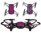 Skin Decal Wrap 2 Pack for DJI Ryze Tello Drone Skull and Crossbones Checkerboard DRONE NOT INCLUDED