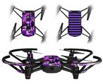 Skin Decal Wrap 2 Pack for DJI Ryze Tello Drone Purple Graffiti DRONE NOT INCLUDED