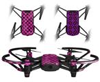 Skin Decal Wrap 2 Pack for DJI Ryze Tello Drone Pink Checkerboard Sketches DRONE NOT INCLUDED