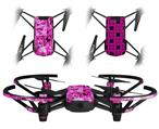 Skin Decal Wrap 2 Pack for DJI Ryze Tello Drone Pink Plaid Graffiti DRONE NOT INCLUDED