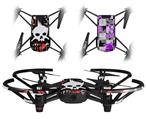Skin Decal Wrap 2 Pack for DJI Ryze Tello Drone Punk Rock Skull DRONE NOT INCLUDED