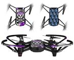Skin Decal Wrap 2 Pack for DJI Ryze Tello Drone Purple Princess Skull DRONE NOT INCLUDED