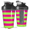 Decal Style Skin Wrap works with Blender Bottle 20oz Psycho Stripes Neon Green and Hot Pink (BOTTLE NOT INCLUDED)