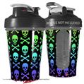 Decal Style Skin Wrap works with Blender Bottle 20oz Skull and Crossbones Rainbow (BOTTLE NOT INCLUDED)