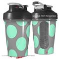 Decal Style Skin Wrap works with Blender Bottle 20oz Kearas Polka Dots Mint And Gray (BOTTLE NOT INCLUDED)