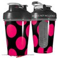 Decal Style Skin Wrap works with Blender Bottle 20oz Kearas Polka Dots Pink On Black (BOTTLE NOT INCLUDED)