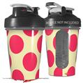 Decal Style Skin Wrap works with Blender Bottle 20oz Kearas Polka Dots Pink On Cream (BOTTLE NOT INCLUDED)