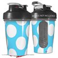Decal Style Skin Wrap works with Blender Bottle 20oz Kearas Polka Dots White And Blue (BOTTLE NOT INCLUDED)