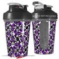 Decal Style Skin Wrap works with Blender Bottle 20oz Splatter Girly Skull Purple (BOTTLE NOT INCLUDED)