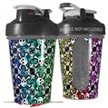 Decal Style Skin Wrap works with Blender Bottle 20oz Splatter Girly Skull Rainbow (BOTTLE NOT INCLUDED)