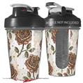 Decal Style Skin Wrap works with Blender Bottle 20oz Flowers Pattern Roses 20 (BOTTLE NOT INCLUDED)